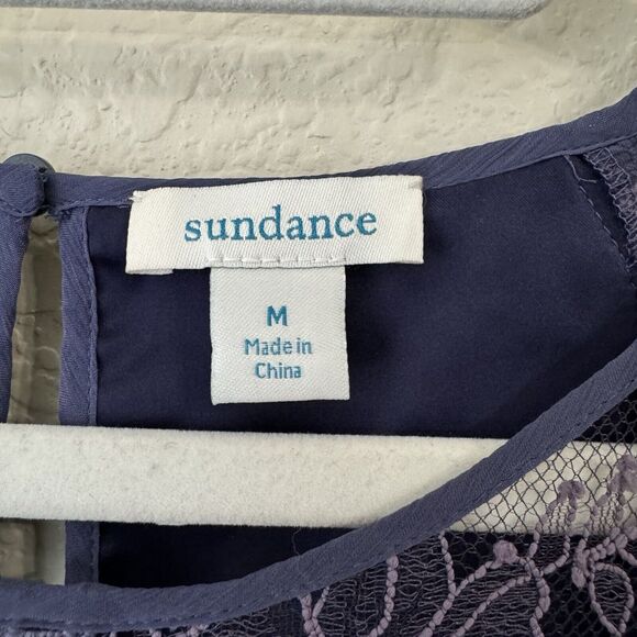 Sundance Dress Womens Size Medium Lace Purple Lined Shift - Picture 7 of 8